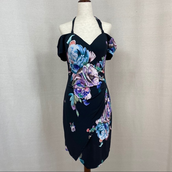 Bebe Off Shoulder Floral Dress - Picture 1 of 13
